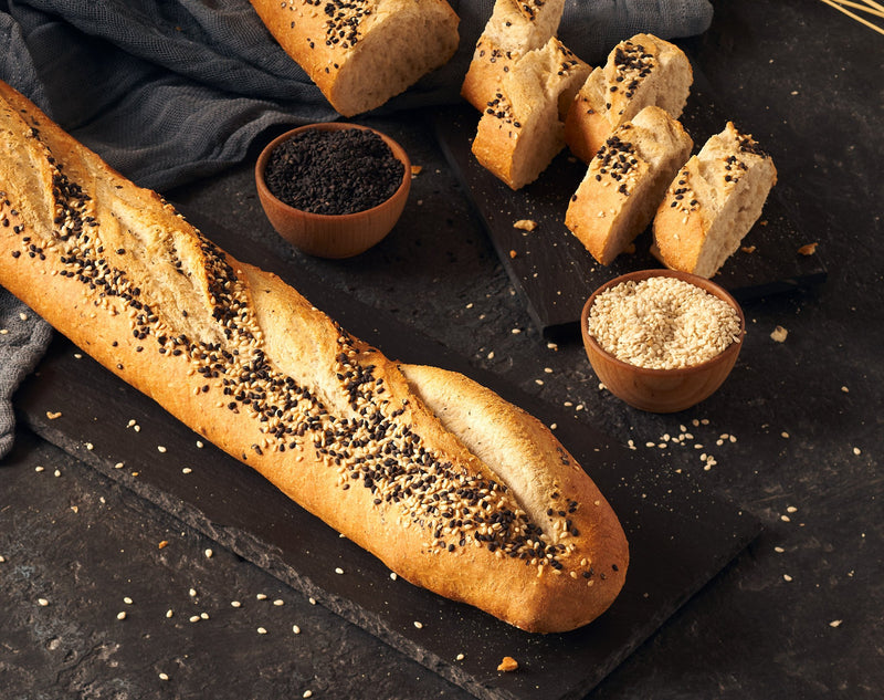 Baguette con Ajonjolí Blanco y Negro