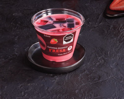 Gelatina Mosaico Fresa Individual