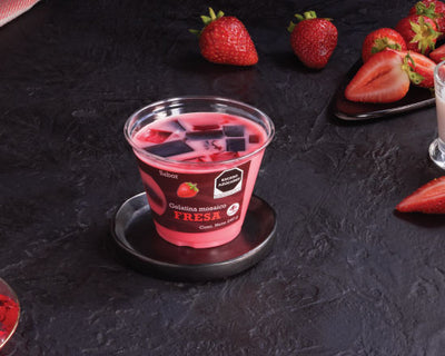 Gelatina Mosaico Fresa Individual